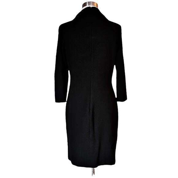 GIORGIO ARMANI Black Jersey Dress High Neck 3/4 Sleeves IT 44 Italy Medium 8 EUC - Picture 6 of 10